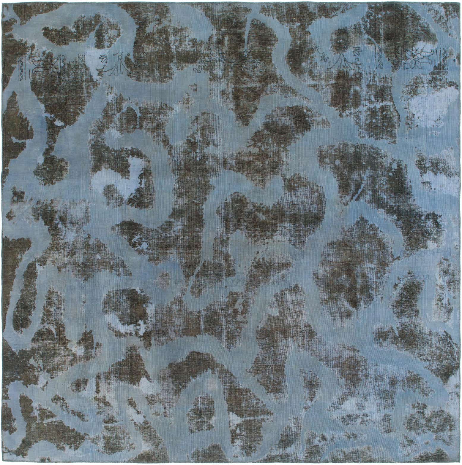 9' 2 x 9' 3 Hand Knotted Ultra Vintage Persian Wool Square Rug