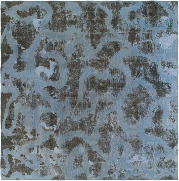 9' 2 x 9' 3 Hand Knotted Ultra Vintage Persian Wool Square Rug