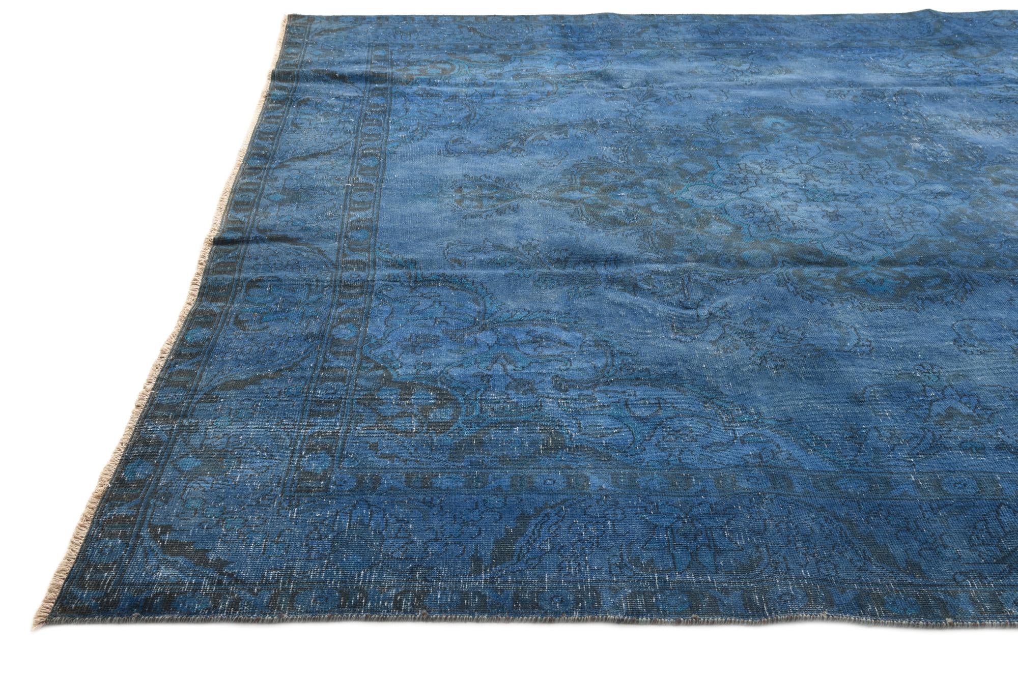 9' 4 x 9' 6 Hand Knotted Ultra Vintage Persian Wool Square Rug