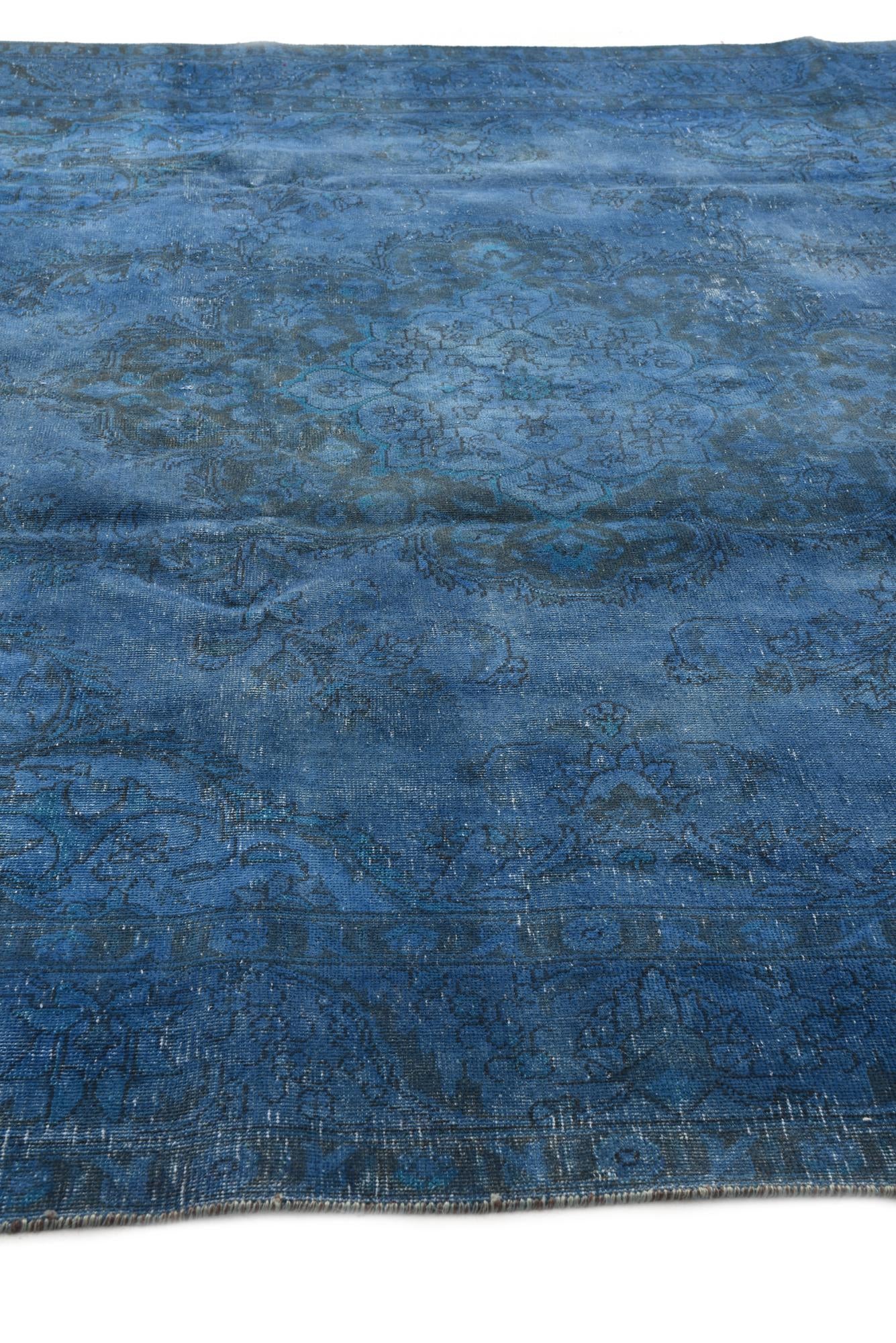 9' 4 x 9' 6 Hand Knotted Ultra Vintage Persian Wool Square Rug