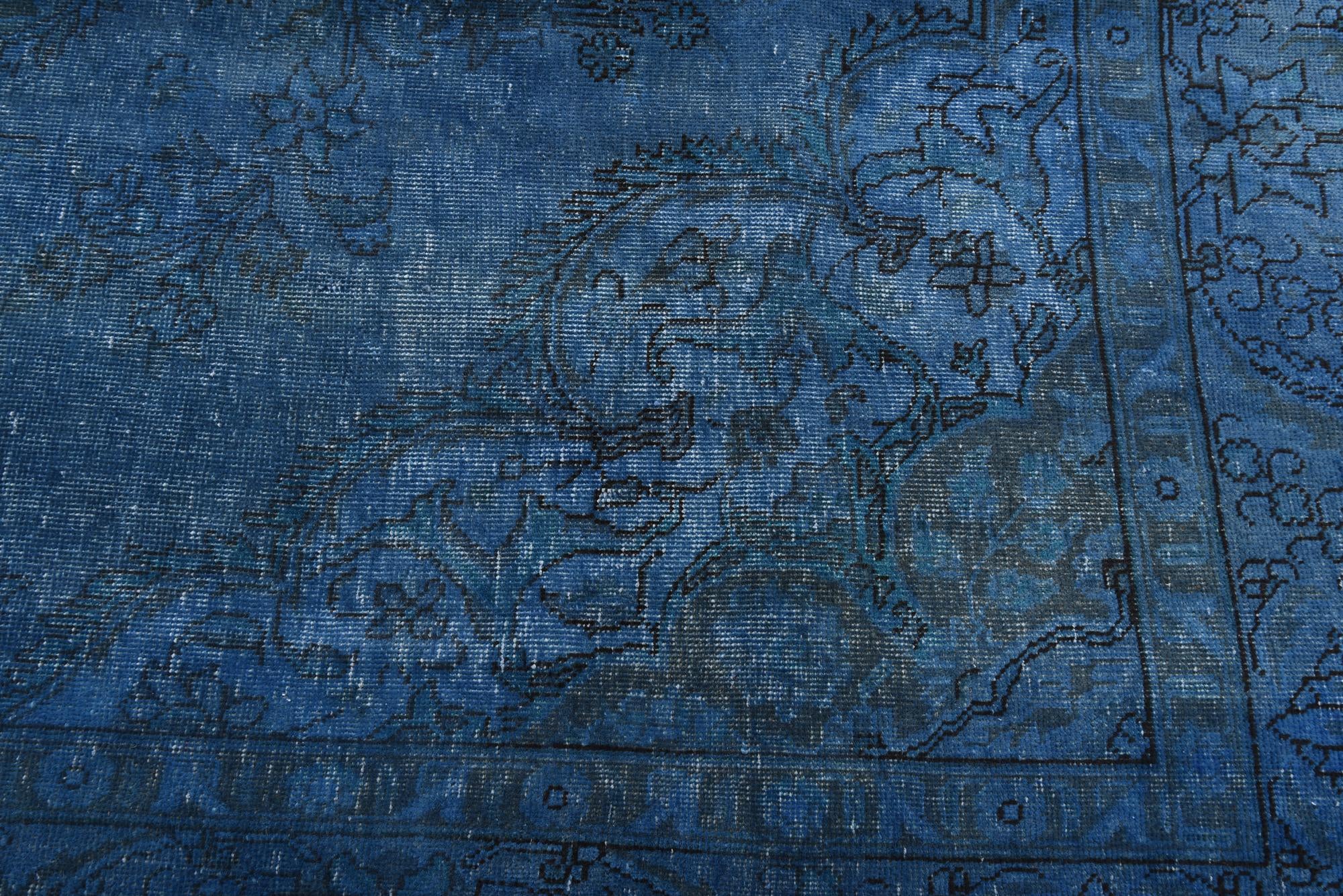 9' 4 x 9' 6 Hand Knotted Ultra Vintage Persian Wool Square Rug