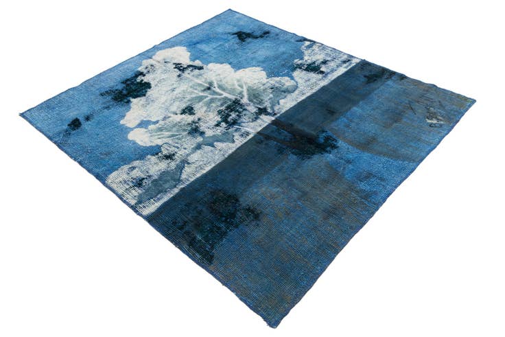 Detail image of 4' 8 x 5' 2 Hand Knotted Ultra Vintage Persian Wool Square Rug