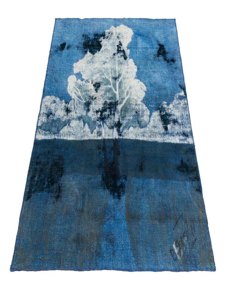 Detail image of 4' 8 x 5' 2  Hand Knotted Ultra Vintage Persian Wool Square Rug