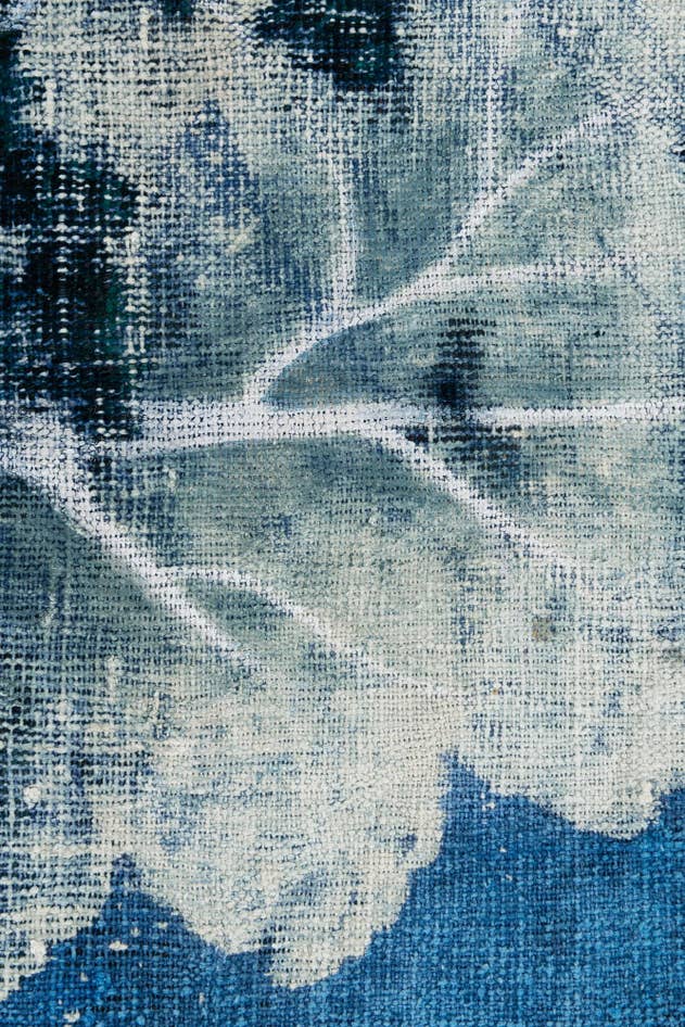 Detail image of 4' 8 x 5' 2 Hand Knotted Ultra Vintage Persian Wool Square Rug