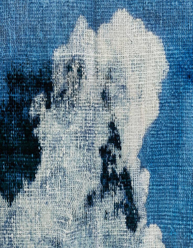 Detail image of 4' 8 x 5' 2  Hand Knotted Ultra Vintage Persian Wool Square Rug