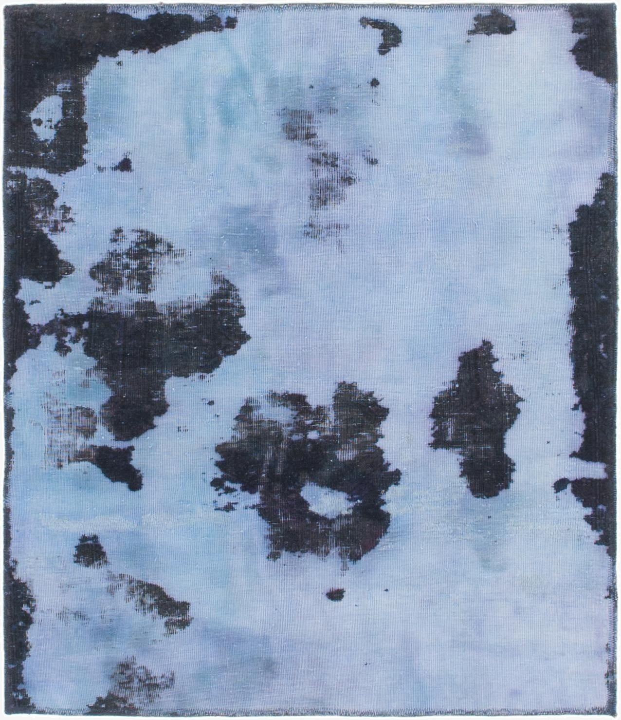 3' 7 x 4' 3  Hand Knotted Ultra Vintage Persian Wool Square Rug