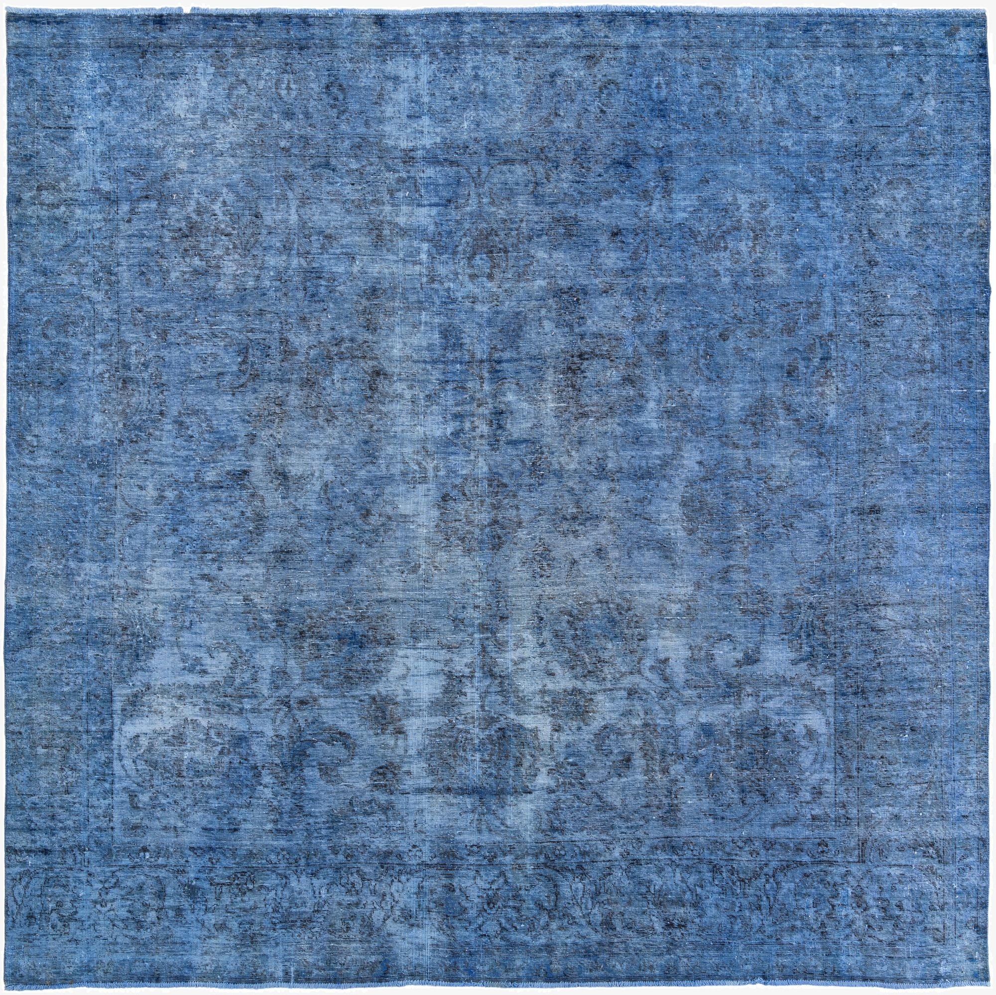 9' 7 x 9' 8  Hand Knotted Ultra Vintage Persian Wool Square Rug