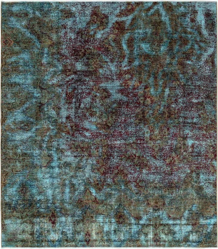 6' 7 x 7' 5 Vintage Royal Wool Square Rug
