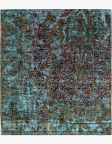 6' 7 x 7' 5 Vintage Royal Wool Square Rug