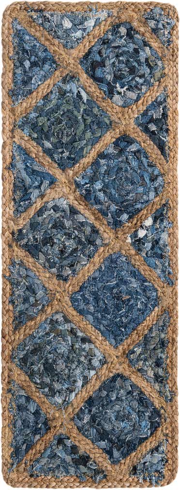 0' 9 x 2' 6 Handmade Braided Jute Stair Rug