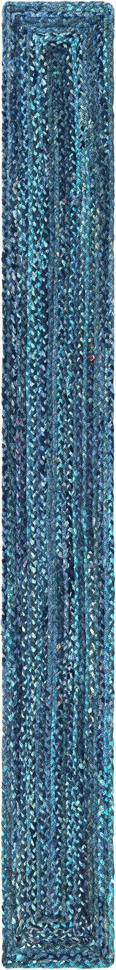 35cm x 305cm  Hand Braided Chindi Camino de mesa Alfombra