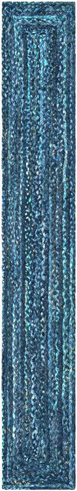 1' 2 x 8'  Hand Braided Chindi Table Runner Rug