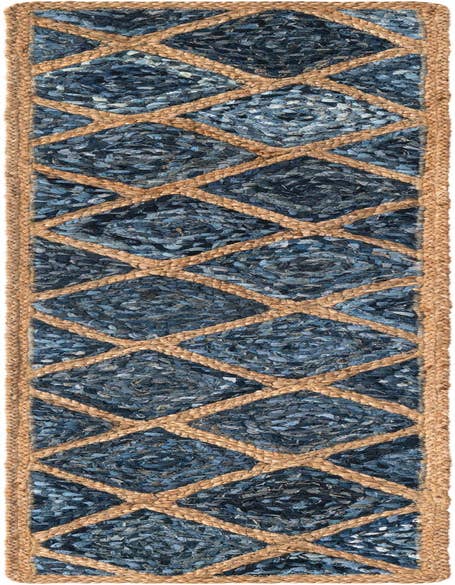 Detail image of 1' 2 x 6' 1  Hand Braided Jute Table Runner Rug