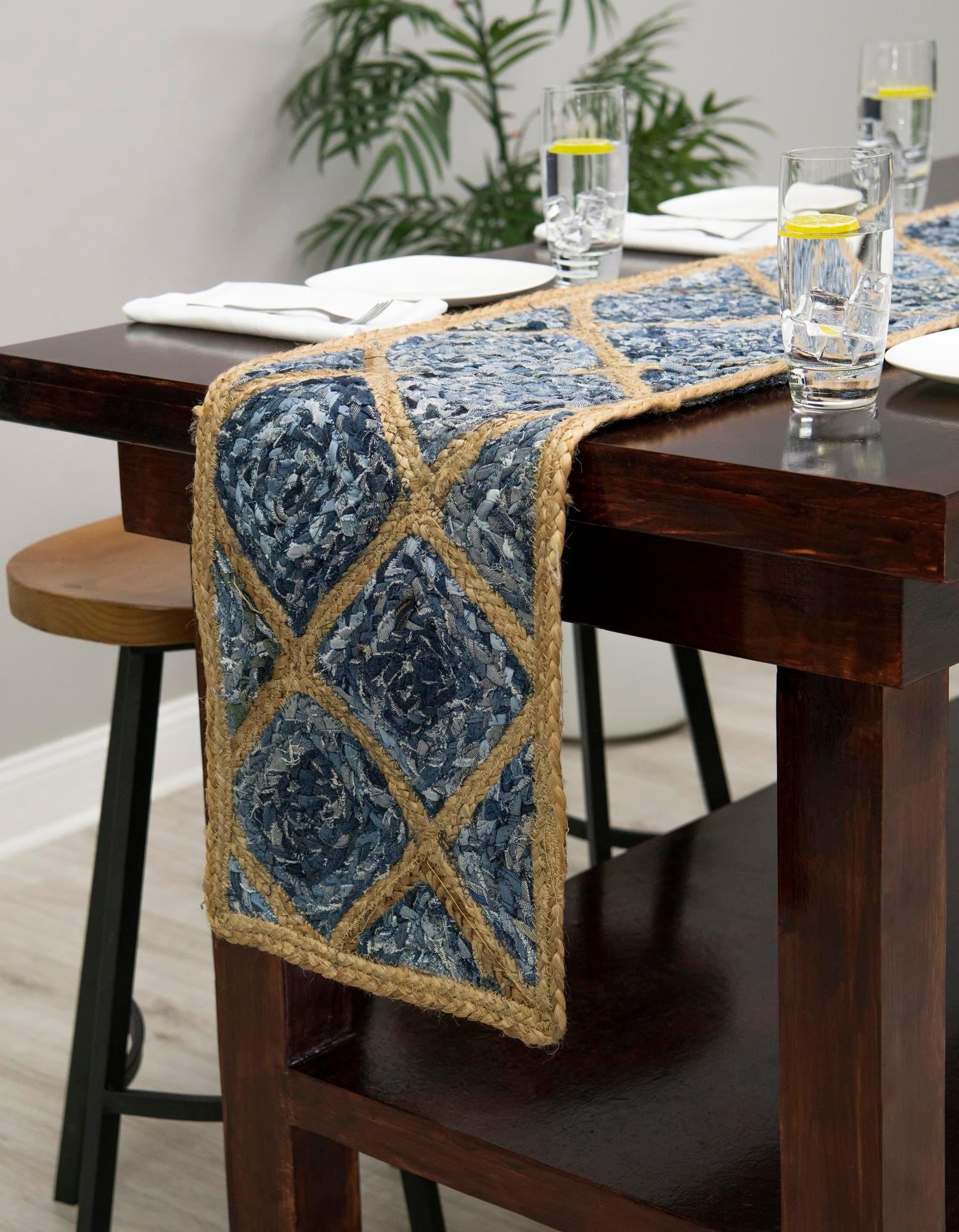 1' 2 x 4' 1 Handmade Braided Jute Table Runner Rug
