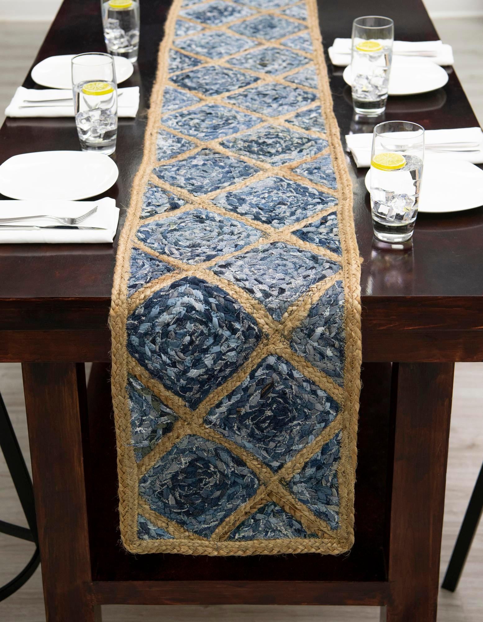 1' 2 x 4' 1 Handmade Braided Jute Table Runner Rug