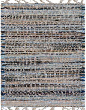 Detail image of 1' 2 x 8' Hand Woven Chindi Jute Table Runner Rug