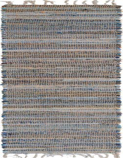 Detail image of 1' 2 x 10' Hand Woven Chindi Jute Table Runner Rug