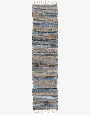 1' 2 x 5' 1 Hand Woven Chindi Jute Table Runner Rug