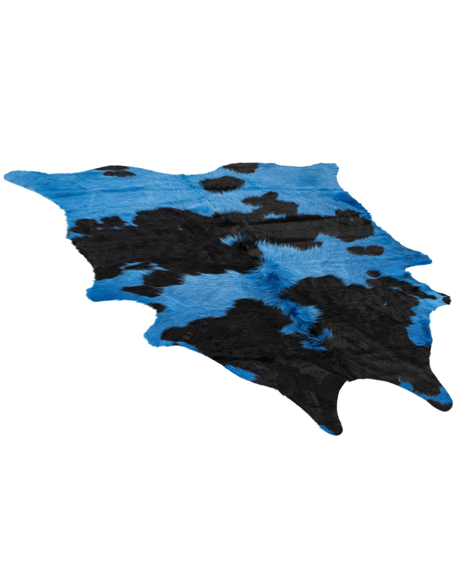 5' 10 x 6' 1 Cowhide Leather Table Runner Rug