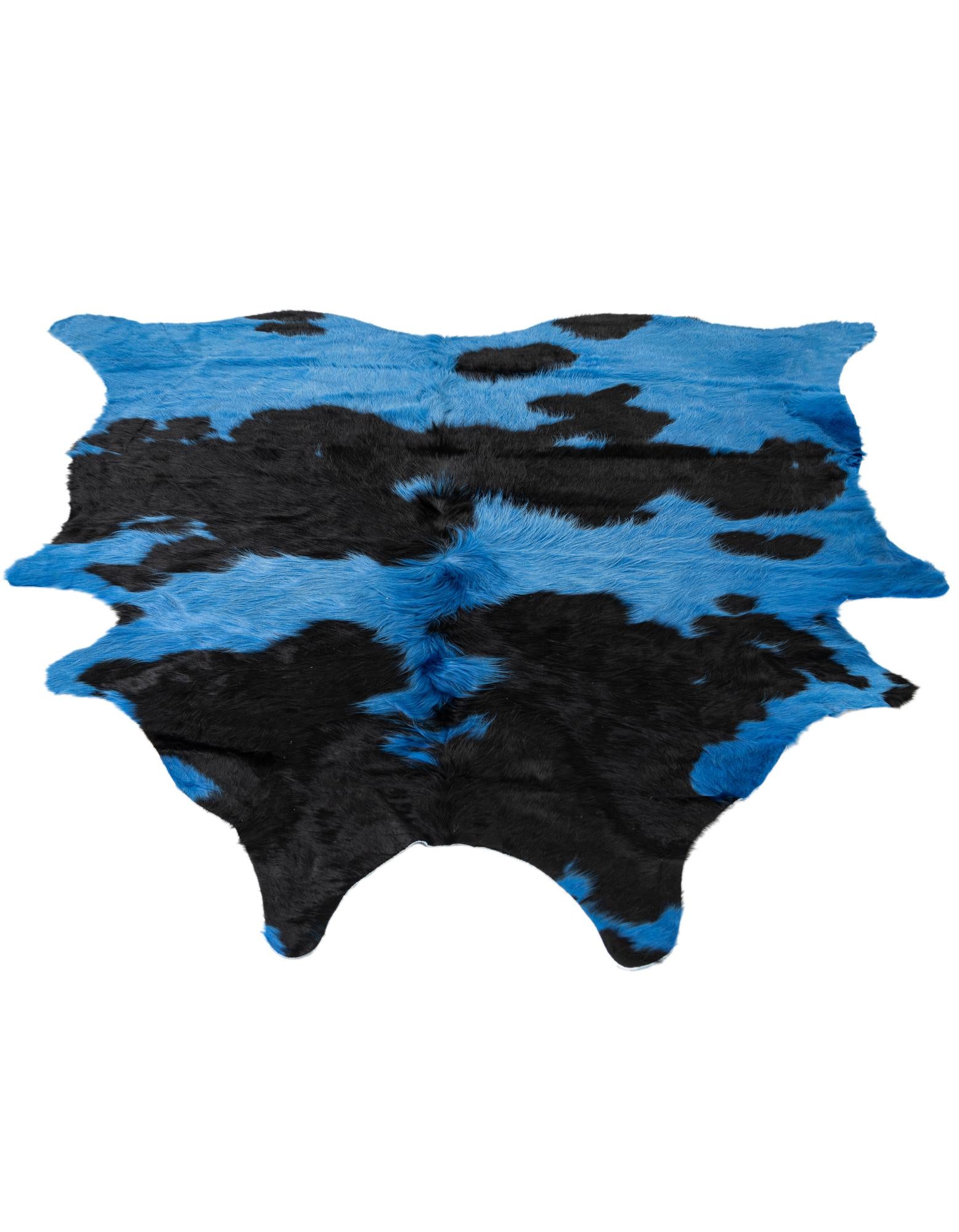 5' 10 x 6' 1 Cowhide Leather Table Runner Rug