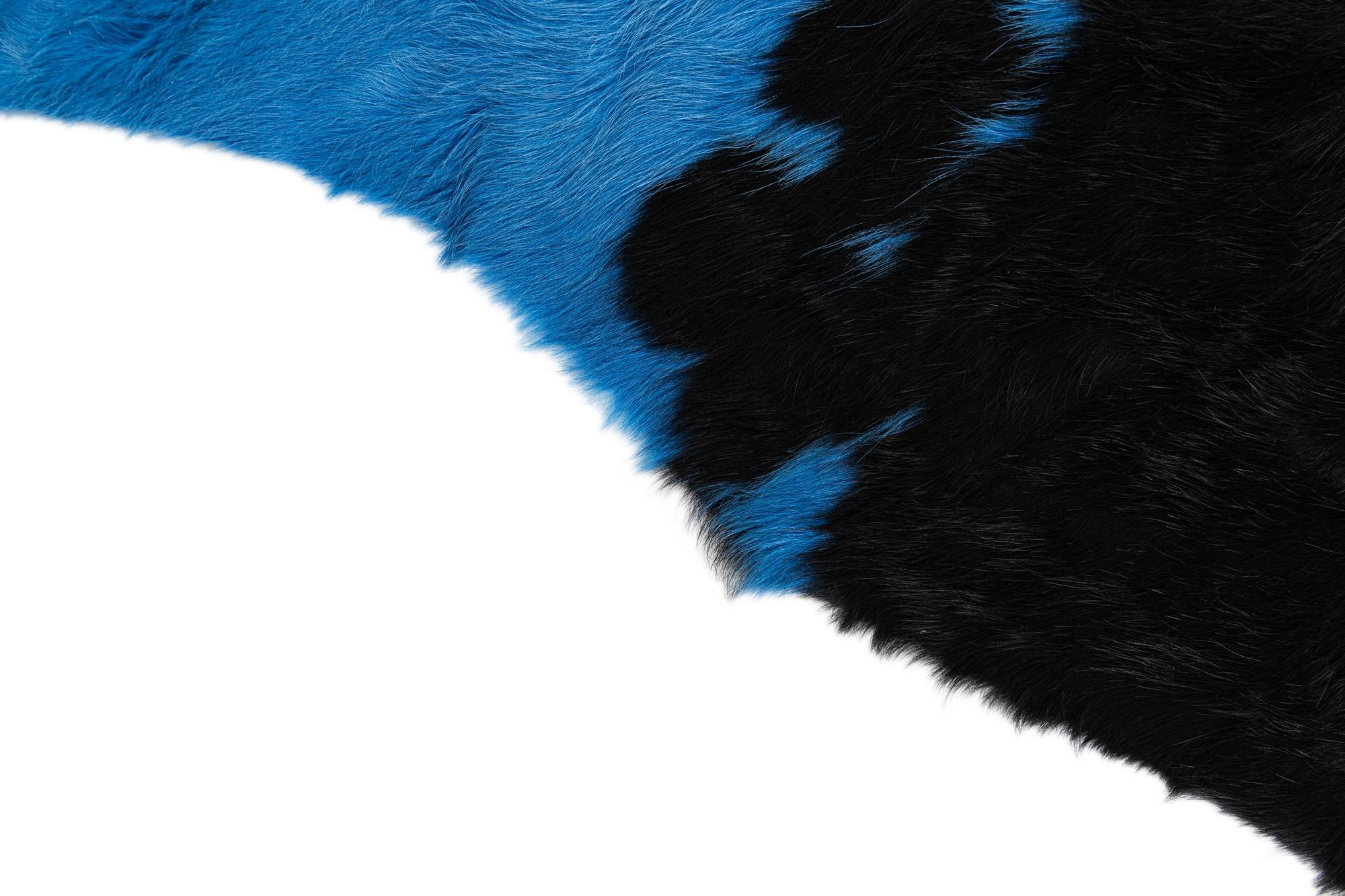 5' 10 x 6' 1 Cowhide Leather Table Runner Rug