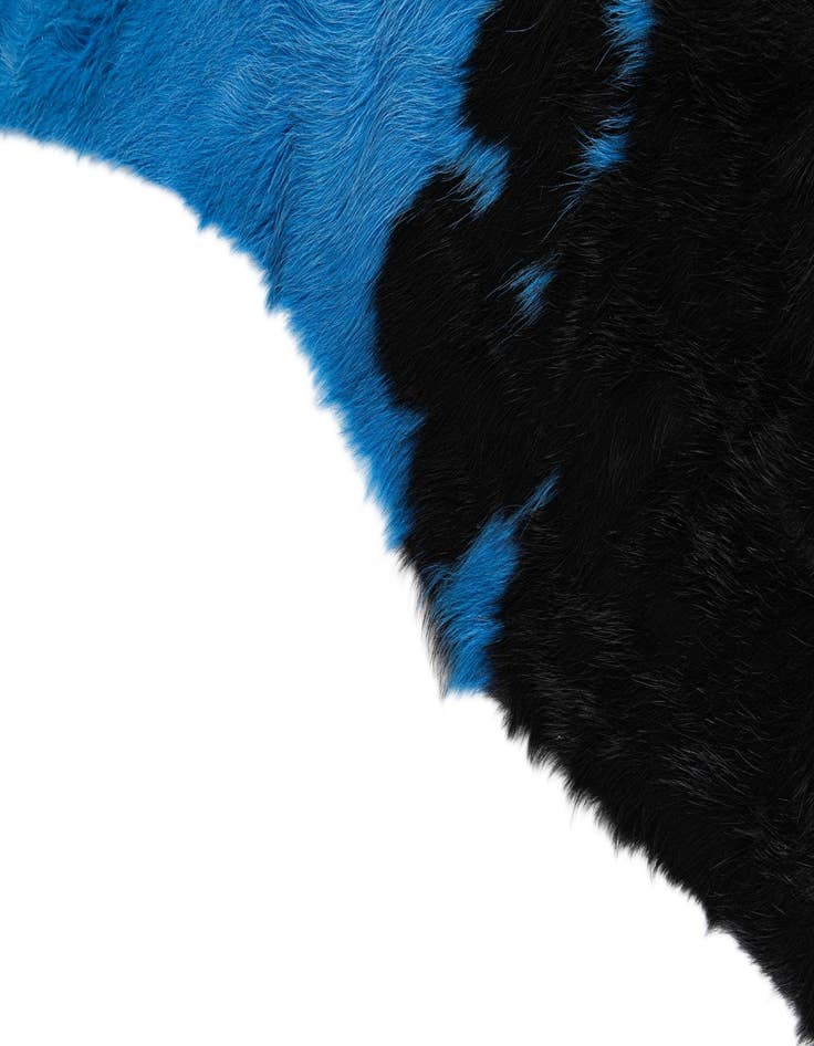 Detail image of 5' 10 x 6' 1 Cowhide Leather Table Runner Rug