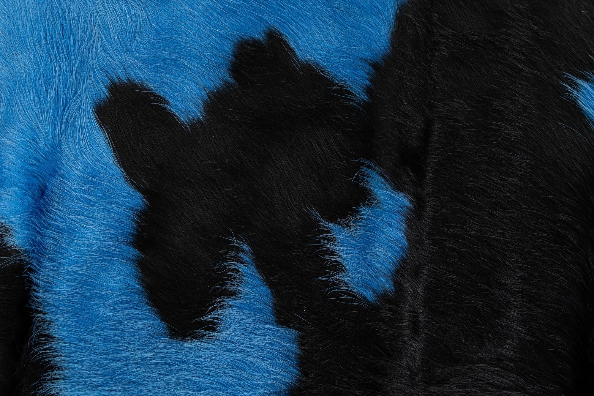 5' 10 x 6' 1 Cowhide Leather Table Runner Rug