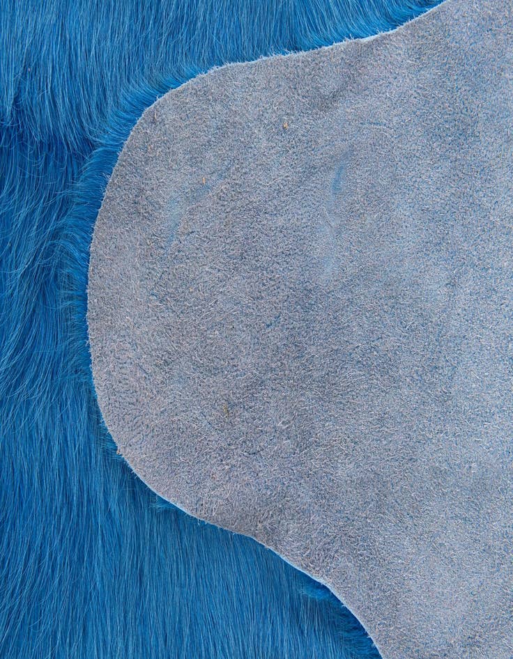 Detail image of 5' 10 x 6' 1 Cowhide Leather Table Runner Rug