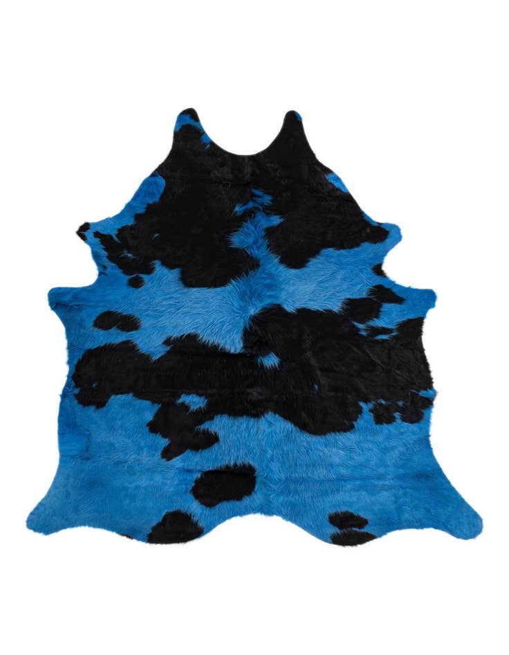 Detail image of 5' 10 x 6' 1 Cowhide Leather Table Runner Rug