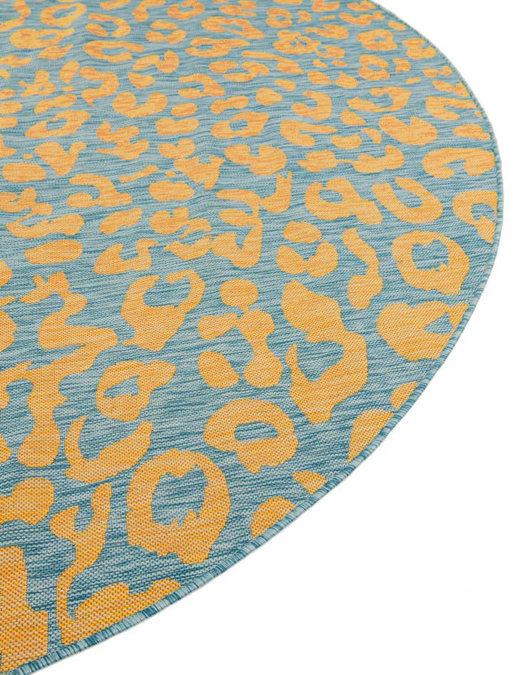 Detail image of 3' x 3' Easy-Clean Safari Indoor / Outdoor Round Rug