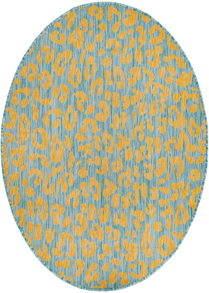 4' x 4' Easy-Clean Safari Indoor / Outdoor Round Rug
