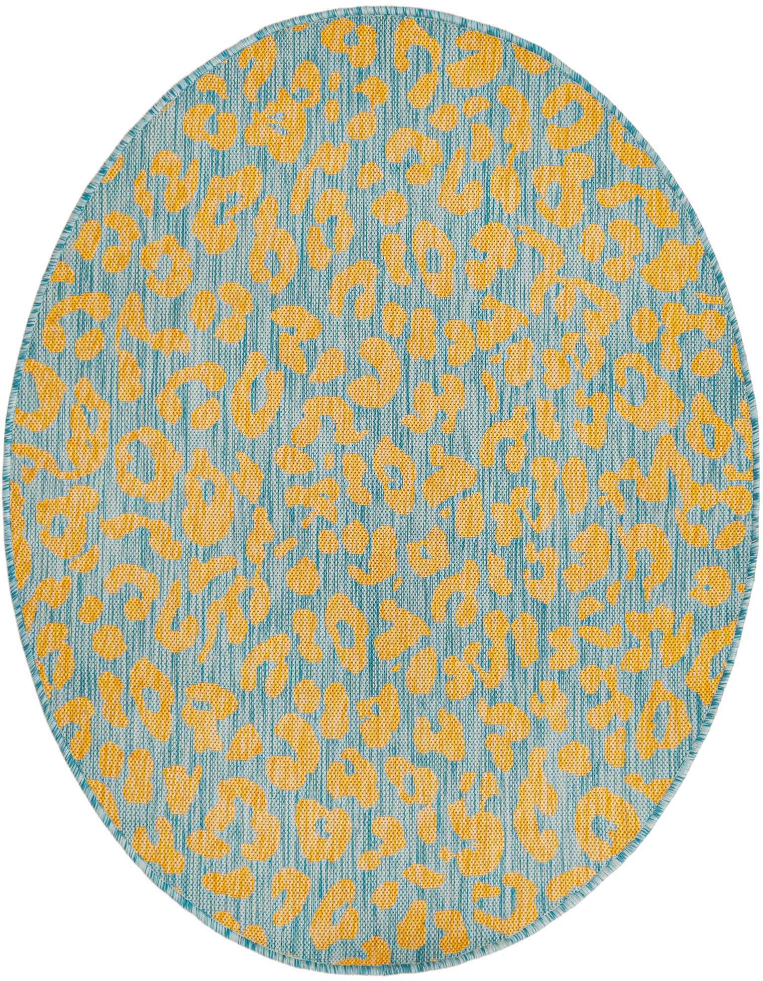 4' x 4' Easy-Clean Safari Indoor / Outdoor Round Rug
