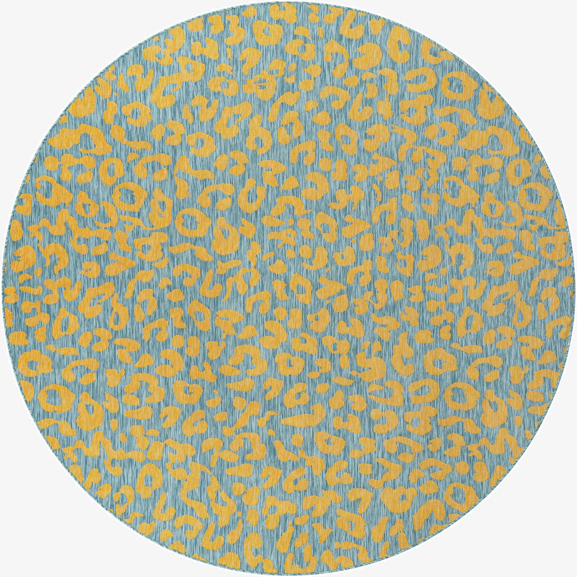 10' x 10'  Washable Safari Indoor / Outdoor Round Rug