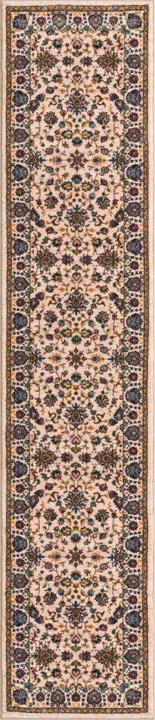 2' 2 x 10' Bluebell · Persian floral rug, ivory and blue