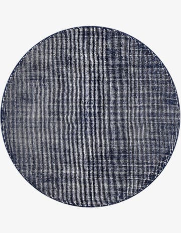 Blueberry Hand Woven Jill Zarin English Manor Farmhouse Wool Round Rug