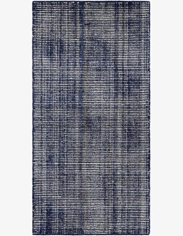 Blueberry Hand Woven Jill Zarin English Manor Farmhouse Wool Runner Rug