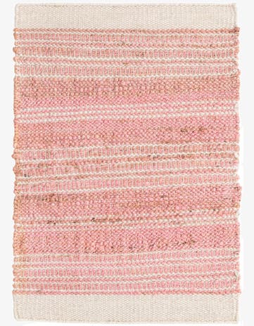Blush Pink Hand Woven Lariat Rug