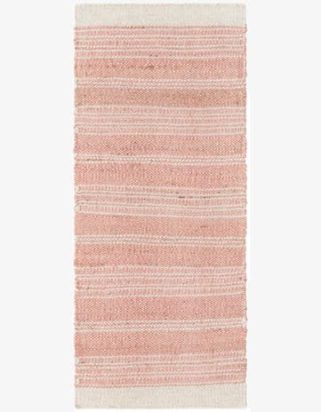 Blush Pink Hand Woven Lariat Runner Rug