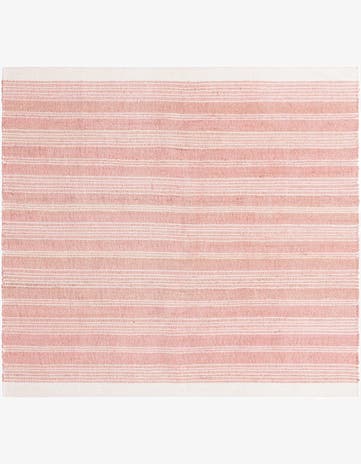 Blush Pink Hand Woven Lariat Square Rug