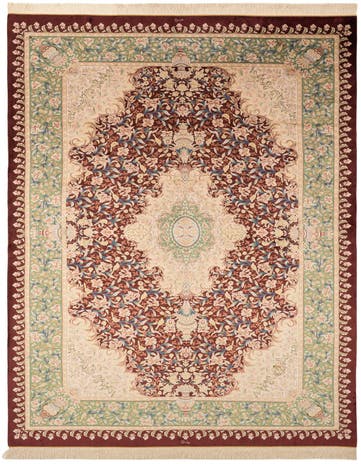 6' 1 x 9' 10 Ghom Design Rug
