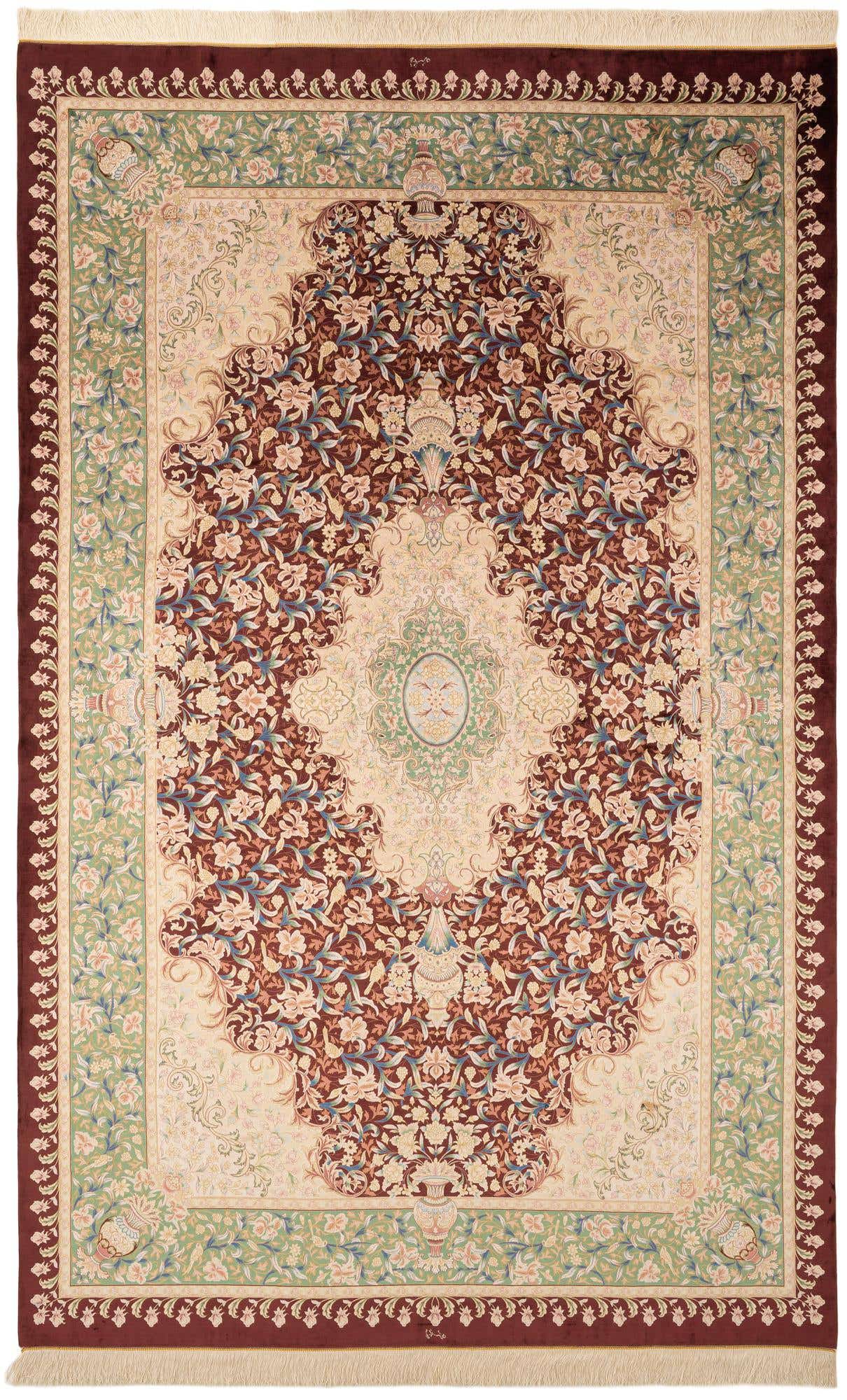 6' 1 x 9' 10 Ghom Design Rug
