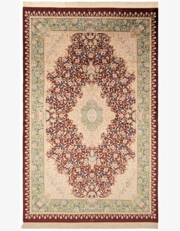 6' 1 x 9' 10 Ghom Design Rug