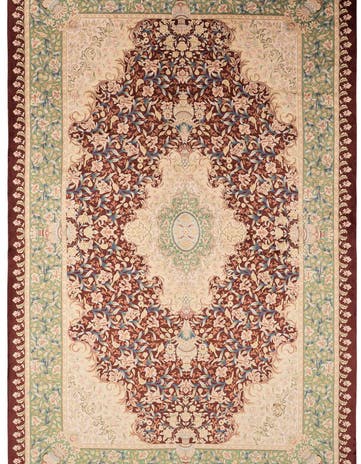 6' 1 x 9' 10 Ghom Design Rug