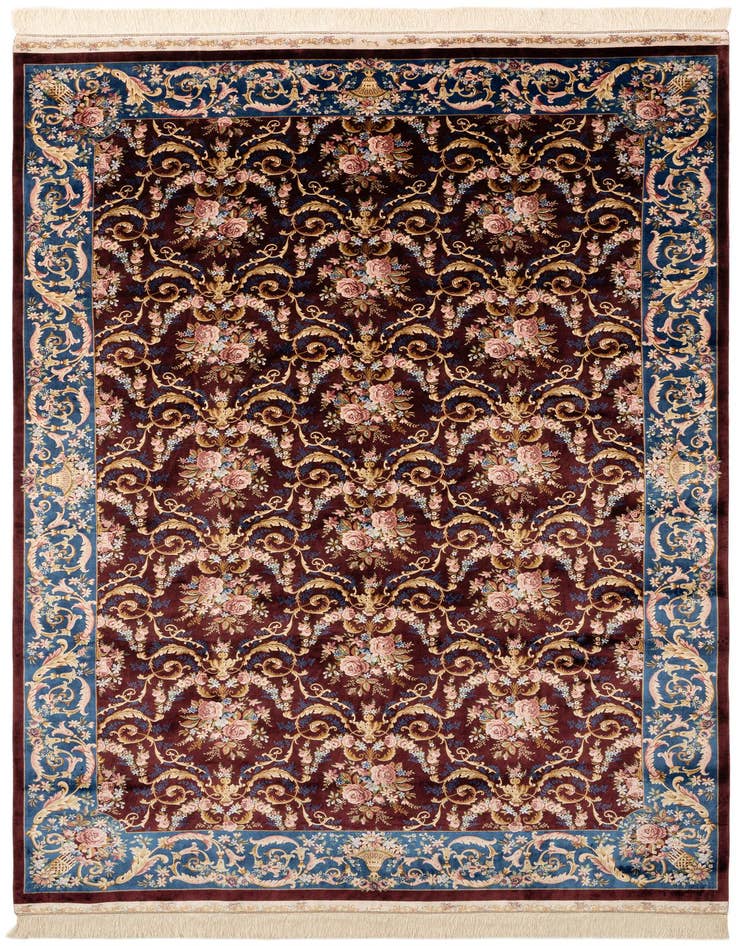 Detail image of 5' 8 x 9' 1 Ghom Design Rug