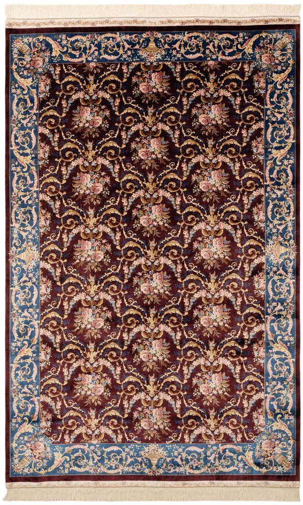 5' 8 x 9' 1 Ghom Design Rug