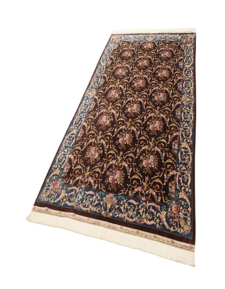 Detail image of 5' 8 x 9' 1 Ghom Design Rug