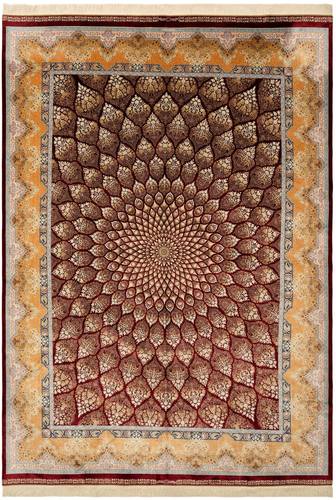 8' x 11' 5 Ghom Design Rug