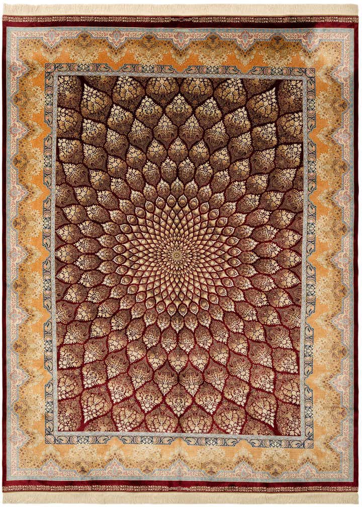 8' x 11' 5 Ghom Design Rug