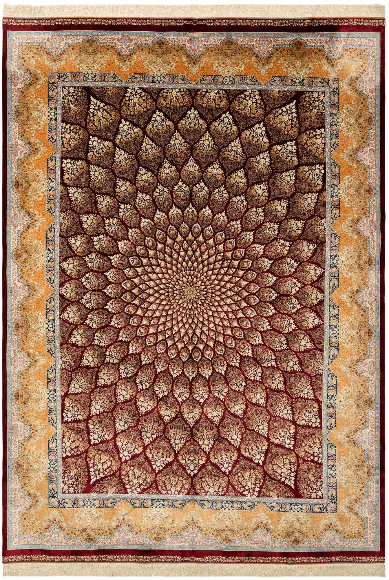 8' x 11' 5 Ghom Design Rug