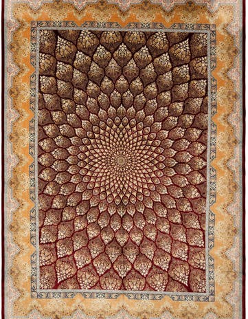 8' x 11' 5 Ghom Design Rug